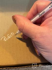 img 6 attached to Проявите творческий подход с гелевыми ручками Dyvicl Silver: сверхтонкий наконечник 0,5 мм для рисования на черной бумаге, эскизов, иллюстраций и раскраски для взрослых - набор из 12 шт.