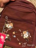 img 1 attached to Women'S Small Backpack - Mini Nylon Bookbag Purse W/ Embroidery & Lightweight Design (1688 Flower Black) review by Lorri Ciccio