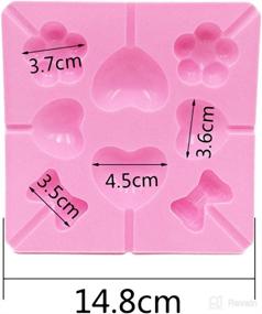 img 2 attached to Set of 2 Heart Sakura Bow Tie Lollipop Molds - MoldFun Lover Heart Cherry Blossom Silicone Lolly Pop Tray for Hard Candy Chocolate Gummy Suckers (Assorted Color)