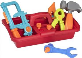 img 4 attached to Сверхпрочный набор инструментов из 23 предметов для мальчиков и девочек от Playkidz - включает в себя различные инструменты, гвозди, винты и удобную сумку для хранения - Идеальные строительные игрушки