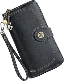 img 3 attached to Wallet Leather Bifold Wristlet Organizer Women's Handbags & Wallets - Wallets