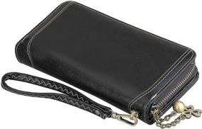 img 2 attached to Wallet Leather Bifold Wristlet Organizer Women's Handbags & Wallets - Wallets