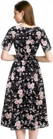 img 3 attached to Floral Fantasy: Gardenwed'S Chiffon Dresses For Women - Perfect For Every Occasion