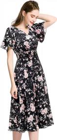 img 2 attached to Floral Fantasy: Gardenwed'S Chiffon Dresses For Women - Perfect For Every Occasion