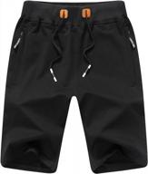 men's stylish sports shorts with elastic waist & zipper pockets | justsun logo