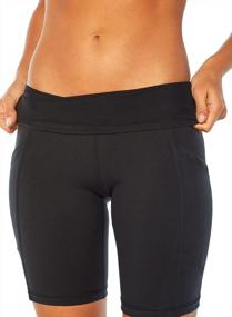 img 2 attached to Tone Your Tummy With Marika'S High Waist Bermuda Shorts For Women
