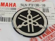 🏍️ yamaha genuine 40mm diameter tuning fork decal sticker emblem logo - black/silver resin adhesive for motorcycle/jet ski/atv/snowmobile логотип