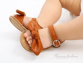 img 3 attached to Infant Baby Boys Girls Sandals: Soft Non-Slip Rubber Sole Summer Toddler Walking Shoes, Flat First Walkers