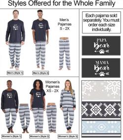img 3 attached to Family Matching PJ Sets - Bear, Winter Animals, Snowflakes For Holiday Sleepwear.