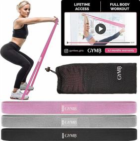 img 2 attached to Get Fit With Our 6-Piece Fabric Resistance Band Bundle Set - Perfect For Booty And Full-Body Workouts!