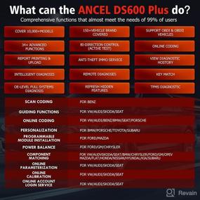 img 3 attached to 🔧 ANCEL DS600 Plus: Bi-Directional Scan Tool & OBD2 Scanner - 34+ Reset Services, ECU Coding, Key Programmer, Active Test - Expert All System Automotive Diagnostic Tablet for All Cars