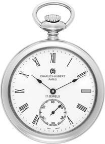 img 2 attached to ⌚ Charles Hubert Paris Mechanical Pocket Watch: Reliable Men's Timepiece for Pocket Watch Enthusiasts