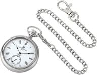 ⌚ charles hubert paris mechanical pocket watch: reliable men's timepiece for pocket watch enthusiasts logo