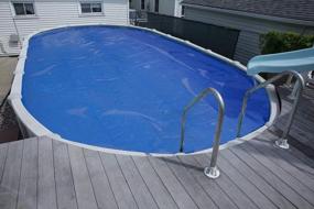 img 1 attached to Keep Your Pool Warm With Sun2Solar Blue 12X24 Solar Cover - 1600 Series With Heavy-Duty Grommets - Ideal For In-Ground And Above-Ground Oval Pools!