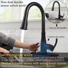 img 2 attached to Upgrade Your Kitchen With Soosi Touchless Motion Sensor Faucet - 3-Function With Pull Down Sprayer And Spot Free Oil Rubbed Bronze Finish