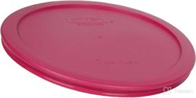 img 1 attached to 🍴 Pyrex 7402-PC 7 Cup Fuchsia Pink Round Plastic Lid - Set of 2 in Vibrant Fuchsia Pink Color