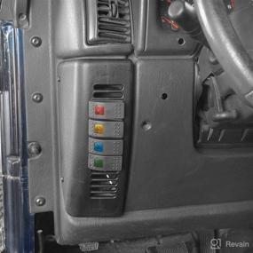 img 3 attached to 🚙 Hooke Road TJ Wrangler Pillar Light Switch Pod Panel with 4X Rocker Switches - Driver Side for Jeep Wrangler TJ (1997-2006)