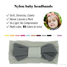 img 2 attached to Fuumlo 11 PCS Headbands for Baby Girls - Nylon Hair Bows Hairbands with Elastic - Hair Accessories for Baby Infant Newborn Kids Toddlers