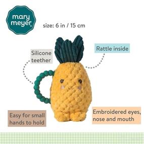 img 1 attached to 🍍 Mary Meyer Sweetie Pineapple Teether Baby Rattle - 6 Inches: A Perfect Combination of Soothing and Playful!