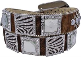 img 1 attached to COWHIDE WESTERN Cowgirl Western Cowgirls Women's Accessories ~ Belts