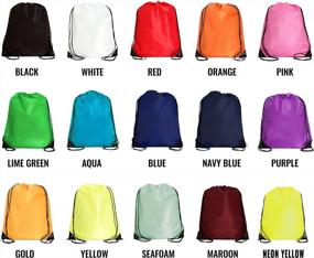 img 1 attached to 10 Pack Threadart Drawstring Backpacks - Спортивный мешок с поясом идеально подходит для школы, тренажерного зала, путешествий и хранения | Большой размер 15 дюймов X 18,5