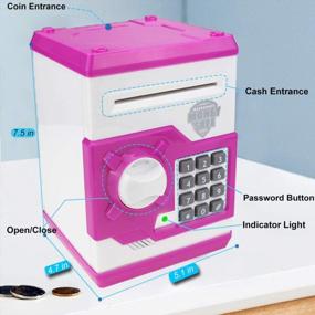 img 2 attached to Yoego Electronic Piggy Bank: Password Protected, Auto Scroll, Ideal Gift For Kids