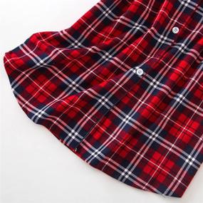 img 1 attached to Plaid Cotton Flannel Nightgown For Women - SY294 Sleepshirt With 3/4 Sleeves By PNAEONG