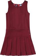 👗 stretchy pleated school uniform dresses for girls - bienzoe girls' clothing logo