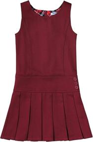 img 2 attached to 👗 Stretchy Pleated School Uniform Dresses for Girls - Bienzoe Girls' Clothing