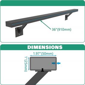 img 1 attached to Secure Your Stairways With AMSOOM Heavy Duty Steel Stair Handrail - Complete Kit For Indoor And Outdoor Use In Multiple Lengths (3 Feet, Black)
