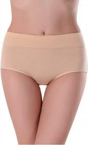 img 3 attached to Women'S Underwear Cotton Mid-Waist No Muffin Top Full Coverage Brief Panties Lingerie Multipack