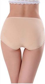 img 2 attached to Women'S Underwear Cotton Mid-Waist No Muffin Top Full Coverage Brief Panties Lingerie Multipack