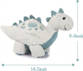 img 1 attached to 15" TCBunny Baby Dinosaur Plush Toy For Bedtime - Stephan The Grey Stegosaurus