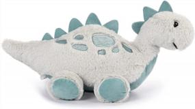 img 3 attached to 15" TCBunny Baby Dinosaur Plush Toy For Bedtime - Stephan The Grey Stegosaurus