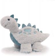 15" tcbunny baby dinosaur plush toy for bedtime - stephan the grey stegosaurus logo
