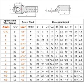img 3 attached to 8Pcs UL Heavy Duty 4 AWG 5/16" Stud Battery Cable Lugs Tinned Copper Tubular Ring Terminal Connectors DIN 46235 - AIRIC 4 Gauge Wire Lugs