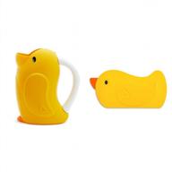duck-shaped shampoo rinser and non-slip bath mat for kids logo