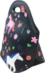 img 3 attached to Neoprene Unicorn Lunch Bag With Insulation By Wrapables®