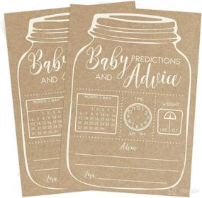 img 1 attached to 50 Rustic Mason Jar Baby Shower Game Cards: Baby Predictions, Advice & Activities - Fun, Unique, Easy to Play