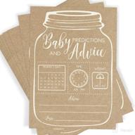50 rustic mason jar baby shower game cards: baby predictions, advice & activities - fun, unique, easy to play logo