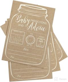 img 3 attached to 50 Rustic Mason Jar Baby Shower Game Cards: Baby Predictions, Advice & Activities - Fun, Unique, Easy to Play