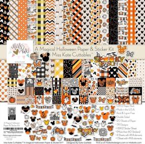 img 3 attached to Disney Halloween Scrapbooking Card Making Crafting Kit - 20 Double-Sided 12X12 Papers With 39 Designs & 1 8X12 Sticker Sheet By Miss Kate Cuttables