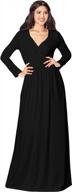 empire cocktail elegant evening maxi dress with versatile long sleeves for women by koh koh logo