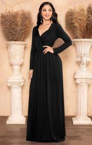 img 1 attached to Empire Cocktail Elegant Evening Maxi Dress With Versatile Long Sleeves For Women By KOH KOH