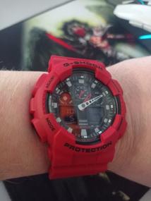 img 15 attached to Wrist watch CASIO G-Shock GA-100B-4A, red