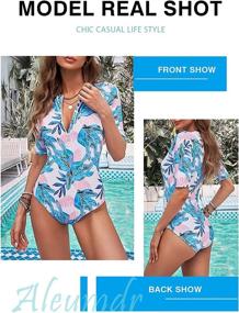 img 1 attached to Aleumdr Leopard Printed Swimsuit Swimwear Women's Clothing : Swimsuits & Cover Ups