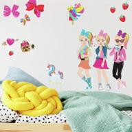 преобразите свою комнату с помощью мультяшных настенных наклеек jojo siwa – roommates rmk4253scs логотип