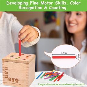 img 1 attached to Nanayo 4-in-1 Montessori Play Kit: Object Permanence Box, Coin Box, Carrot Harvest Game, Matchstick Color Drop Game – Toys for Babies 6-12 Months, 1 Year, 2 Year, and 3 Year