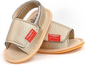 img 4 attached to Summer Ready: Soft Non-Slip Baby Sandals For Boys And Girls - Perfect For First Walkers!