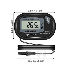 img 3 attached to 🌡️ Thlevel LCD Digital Aquarium Thermometer: Accurate Water Temperature Measurement for Fish Tank, Reptile & Turtle Tanks, Terrariums – Water-Resistant Sensor Probe & Suction Cup Included (4)